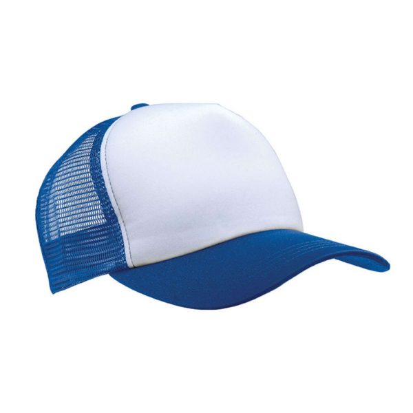 Șapcă de baseball Trucker sublimare - Alb / Albastru Regal